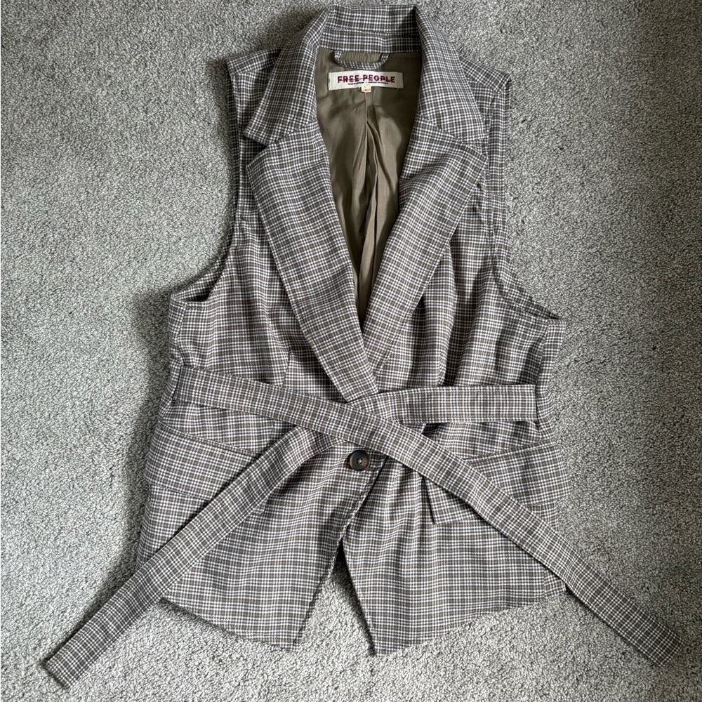 Free People Amber Belted Vest